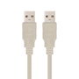 Nanocable Cable USB 2.0 Macho a Macho, 1 m, Beige